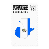 Guatemala flag map postage
