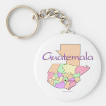 Guatemala Map Keychain
