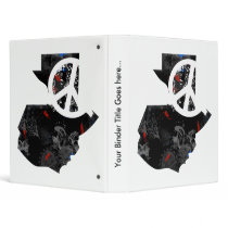 Guatemala Trendy Peace Sign with Guatemalan map Vinyl Binder