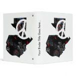 Guatemala Trendy Peace Sign with Guatemalan map Vinyl Binder
