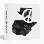 Guatemala Trendy Peace Sign with Guatemalan map Vinyl Binder