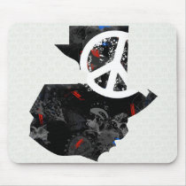 Guatemala Trendy Peace Sign with Guatemalan map Mousepad