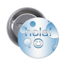 Guatemalan Gifts : Hello / Hola + Smiley Face Button