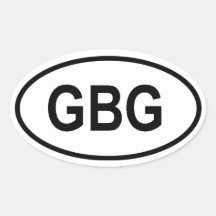 Guernsey "CBG" Oval Stickers