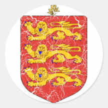Guernsey Coat Of Arms Round Stickers