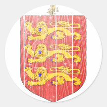 Guernsey Coat Of Arms Round Stickers