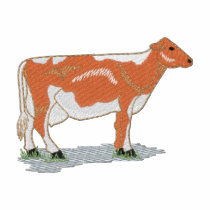 Guernsey Cow Embroidered Hoody
