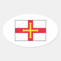 Guernsey Flag Oval Sticker