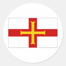 Guernsey Flag Round Sticker