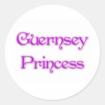 Guernsey Princess Round Sticker