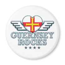 Guernsey Rocks v2 Refrigerator Magnet