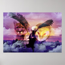 Guerrero del indio del nativo americano posters