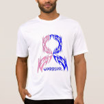 Guerrero para hombre masculino del cáncer de pecho camisetas