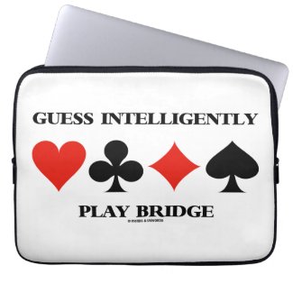Guess Intelligently Play Bridge (Four Card Suits) Computer Sleeves