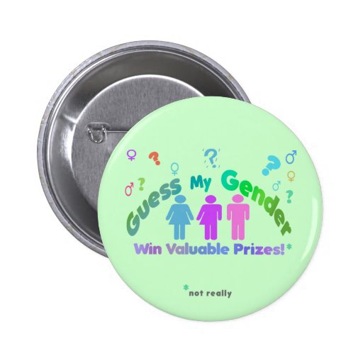 Guess My Gender Buttons Zazzle