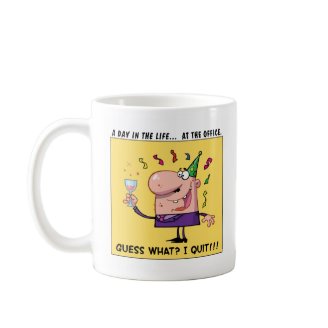 Guess what; I got a new job! Coffee Mugs