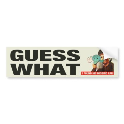 Guess What WWII Poster Bumpersticker (Regretsy) bumper stickers
