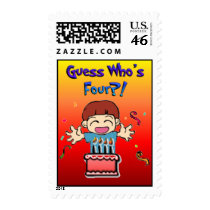 Guess Who's Four Boy postage