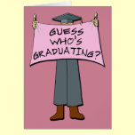 Guess Who's Graduating? Pink Announcement cards