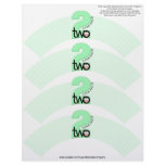 Guess Who's Two Photo Cupcake Cosie - Green Custom Letterhead