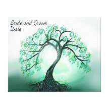 Guest Book Alternative Tree of Life Canvas Gallery Wrap Canvas