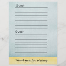Guest book Paper Flyer