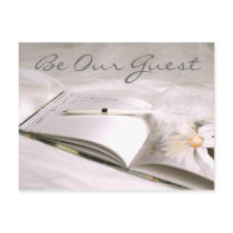 Guestbook Card Save the Date (2), Be Our Guest postcards by bridalbydesign Guestbook Card Save the Date (2), Be Our Guest postcards