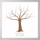 Guestbook del boda del árbol de la huella dactilar impresiones