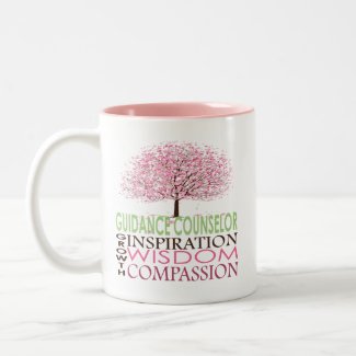 Guidance Counselor Mug- Cherry Blossoms