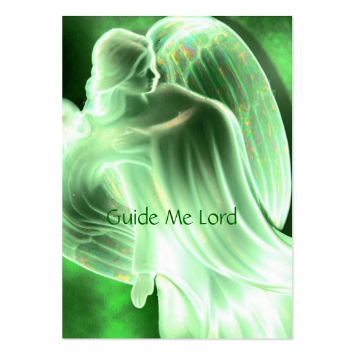 Guide Me Lord - Green Angel Prayer Card Business Cards