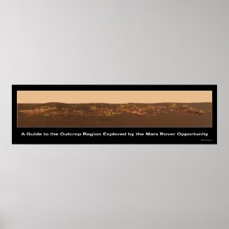 Guide to Rock Outcrop Near Mars Rover Opportunity Posters