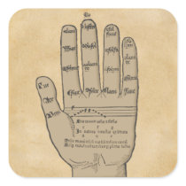 Guidonian Hand, Medieval Music Theory Square Stickers