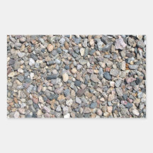 Guijarros y textura de piedra floja rectangular pegatinas