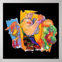 Guile, Blanka & Dhalsim Poster