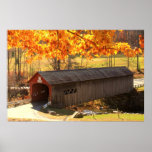 Guilford Vermont Covered Bridge Autumn Poster