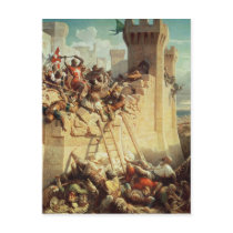 Guillaume de Clermont defending Ptolemais Post Cards