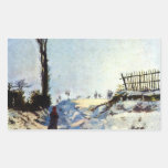 Guillaumin - Walking in snow Rectangular Sticker