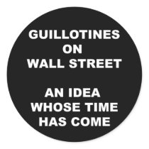 Guillotines on Wall Street Sticker