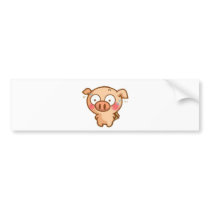 Guilty Piggy In Headlights bumper stickers