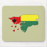 Guinea bissau flag map mouse pads