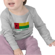 Guinea-Bissau Flag with Name in Portuguese T-shirts
