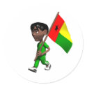 Guinea Bissau Sticker by worldtees Guinea Bissau Sticker