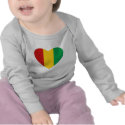 Guinea Conakry Flag Heart T-Shirt by FlagAndMap Guinea Conakry Flag Heart T-Shirt