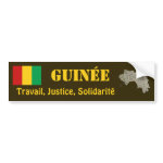Guinea-Conakry Flag Map Text Bumper Sticker