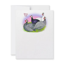 Guinea Fowl Quartet Personalized Invites