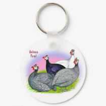 Guinea Fowl Quartet keychains by diane_jacky Guinea Fowl Quartet keychains