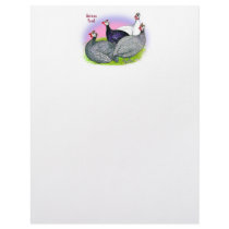 Guinea Fowl Quartet Personalized Letterhead