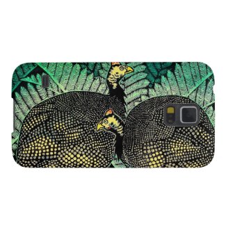 Guinea Hens kasamatsu shiro bird leaf japanese art Galaxy S5 Cases