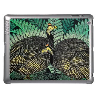 Guinea Hens kasamatsu shiro bird leaf japanese art Case For iPad
