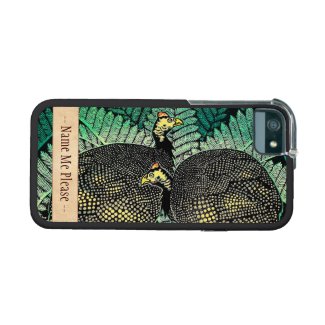 Guinea Hens kasamatsu shiro bird leaf japanese art iPhone 5 Cases